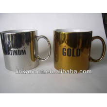Haonai 23oz electroplating gold&silver thick ceramic mugs